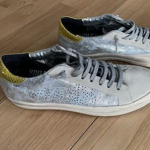 P448 silver and gray sneakers size 40